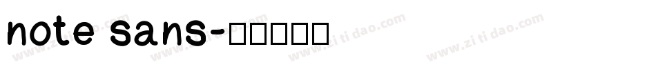 note sans字体转换